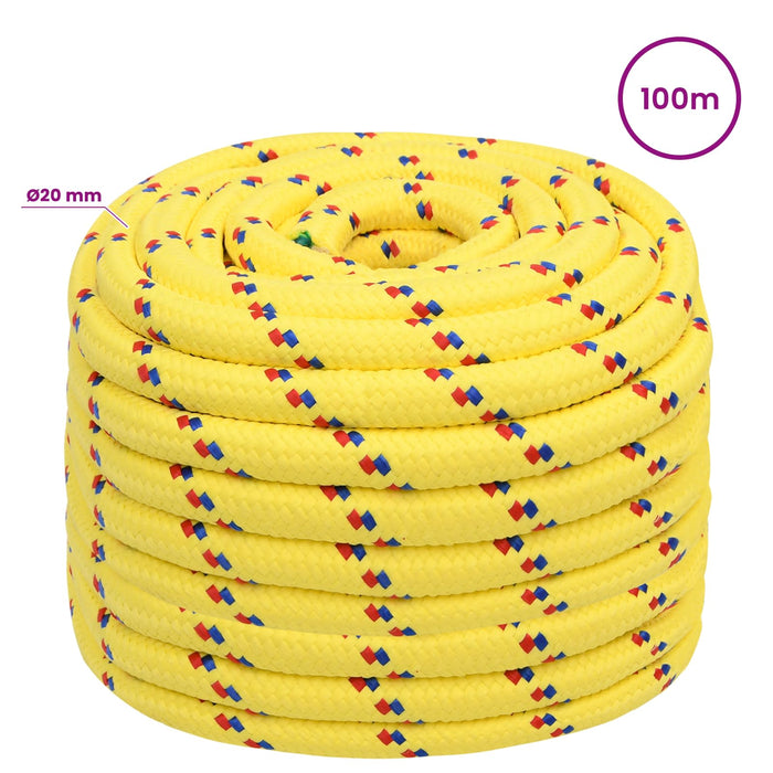 Frânghie utilitară multifuncțională 20 mm 100 m Galben PP WALTI