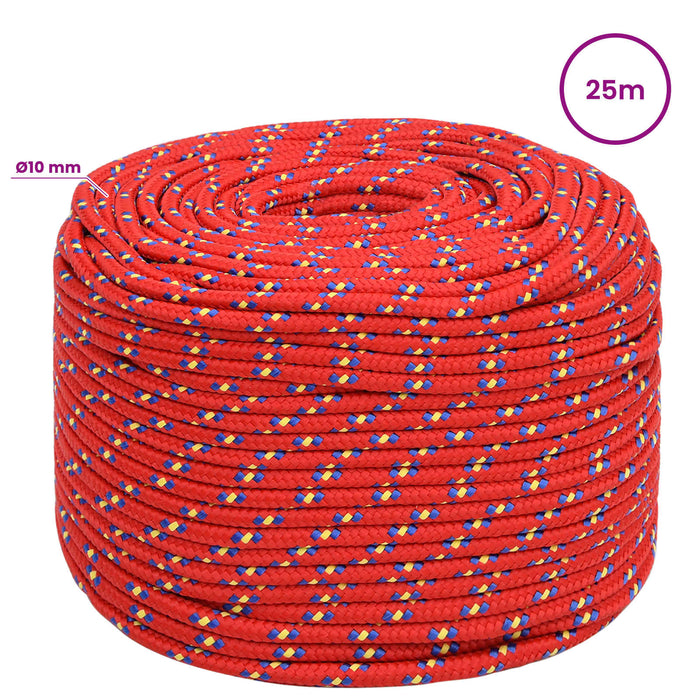 Frânghie utilitară multifuncțională 10 mm 25 m Roșu PP WALTI