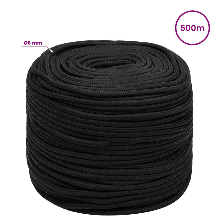 Frânghie utilitară multifuncțională 6 mm 500 m Negru PP WALTI