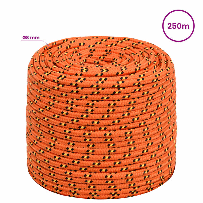 Frânghie utilitară multifuncțională 8 mm 250 m Portocaliu PP WALTI