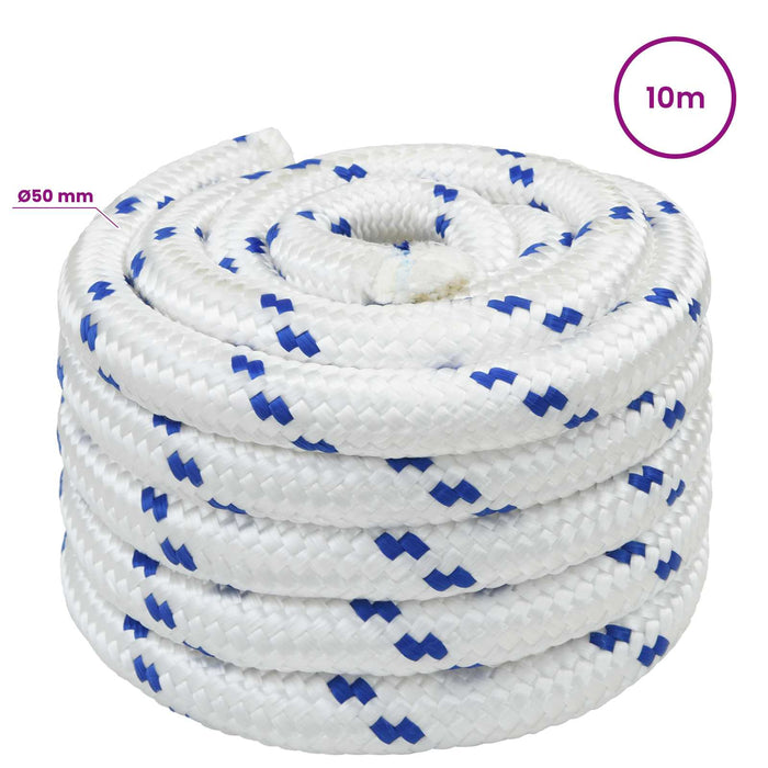 Frânghie utilitară multifuncțională 50 mm 10 m Alb și albastru WALTI