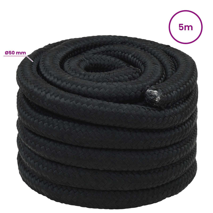 Frânghie utilitară multifuncțională 50 mm 5 m Negru PP WALTI