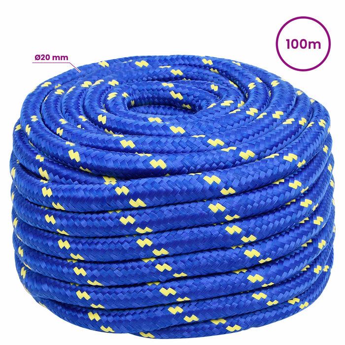 Frânghie utilitară multifuncțională 20 mm 100 m albastru PP WALTI