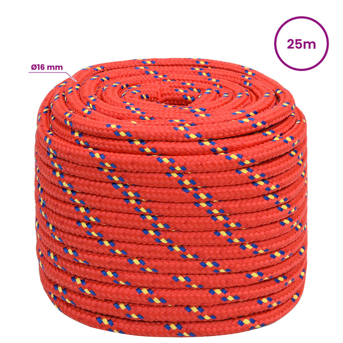 Frânghie utilitară multifuncțională 16 mm 25 m Roșu PP - WALTI WALTI