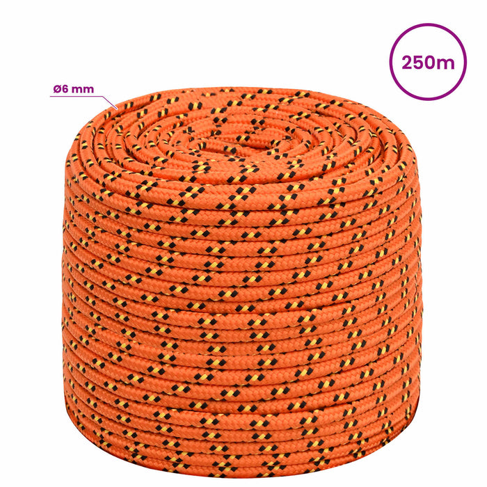 Frânghie utilitară multifuncțională 6 mm 250 m Portocaliu PP WALTI