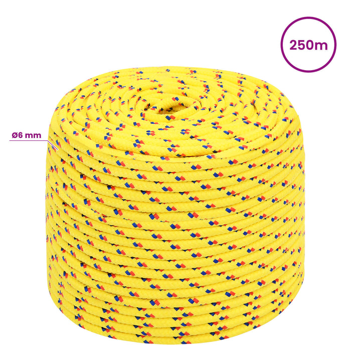 Frânghie utilitară multifuncțională 6 mm 250 m Galben PP WALTI
