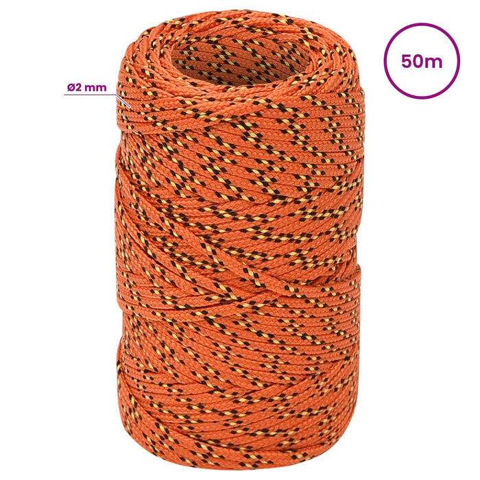 Frânghie utilitară multifuncțională 2 mm 50 m Portocaliu PP WALTI