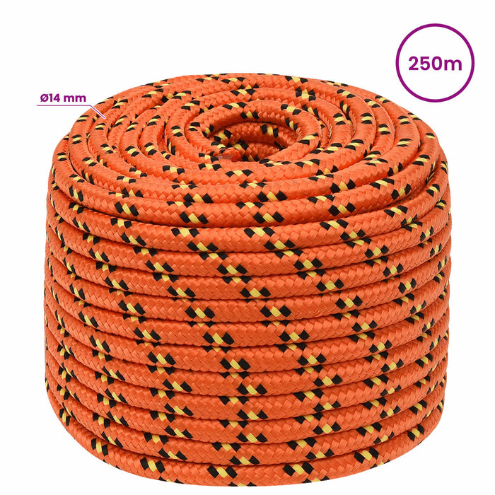 Frânghie utilitară multifuncțională 14 mm 250 m Portocaliu PP WALTI