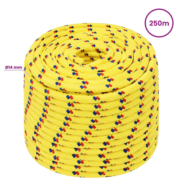Frânghie utilitară multifuncțională 14 mm 250 m Galben PP WALTI