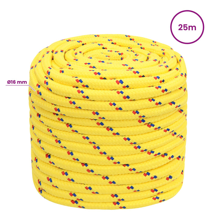 Frânghie utilitară multifuncțională 16 mm 25 m Galben PP WALTI