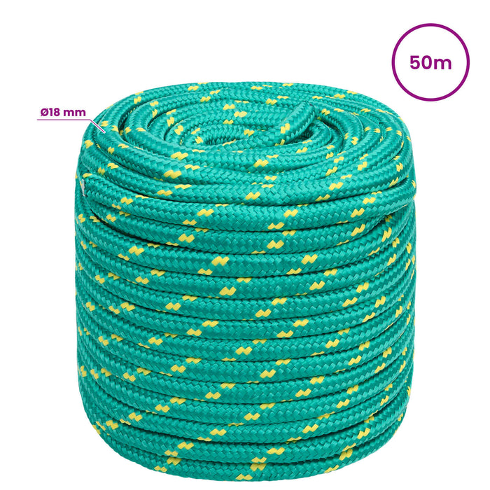 Frânghie utilitară multifuncțională 18 mm 50 m Verde PP WALTI