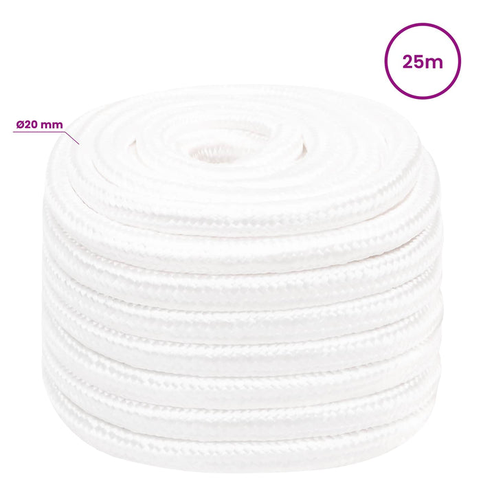 Frânghie utilitară multifuncțională 20 mm 25 m Alb PP WALTI