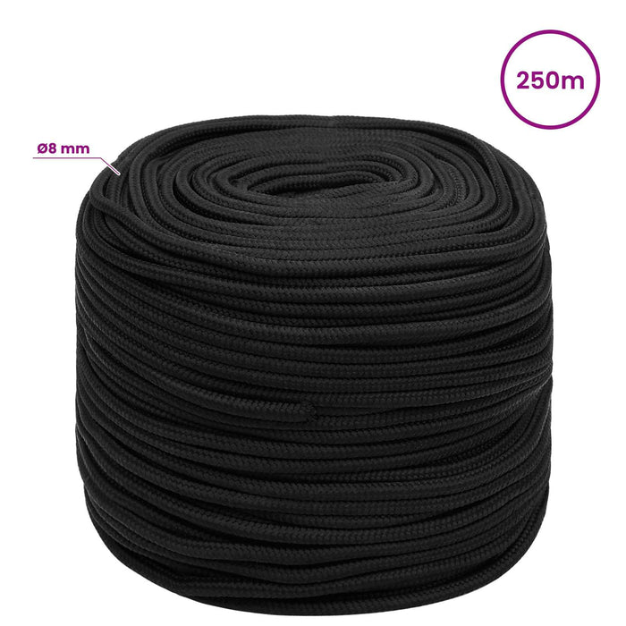Frânghie utilitară multifuncțională 8 mm 250 m Negru PP WALTI