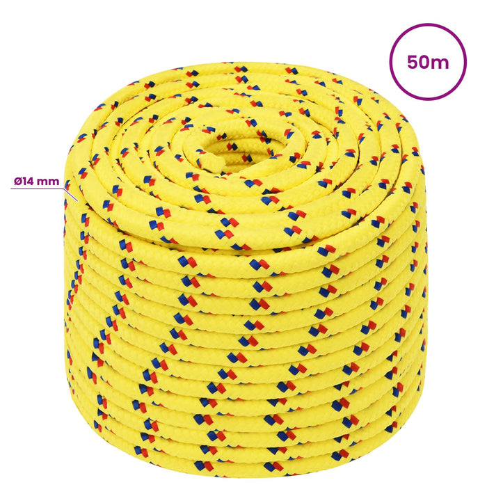 Frânghie utilitară multifuncțională 14 mm 50 m Galben PP WALTI