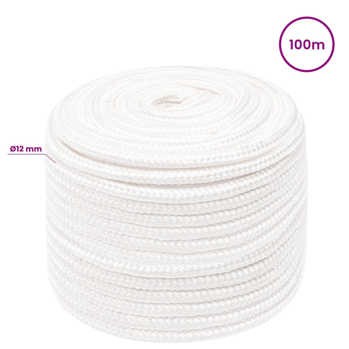 Frânghie utilitară multifuncțională 12 mm 100 m Alb PP WALTI