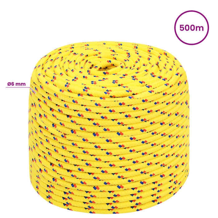 Frânghie utilitară multifuncțională 6 mm 500 m Galben PP WALTI