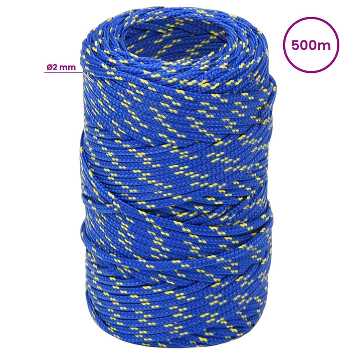 Frânghie utilitară multifuncțională 2 mm 500 m albastru PP WALTI