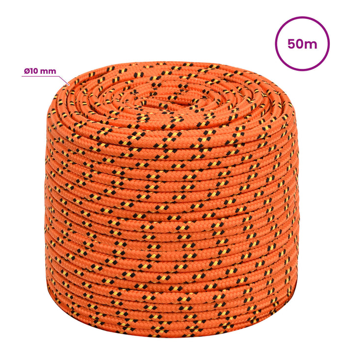 Frânghie utilitară multifuncțională 10 mm 50 m Portocaliu PP WALTI