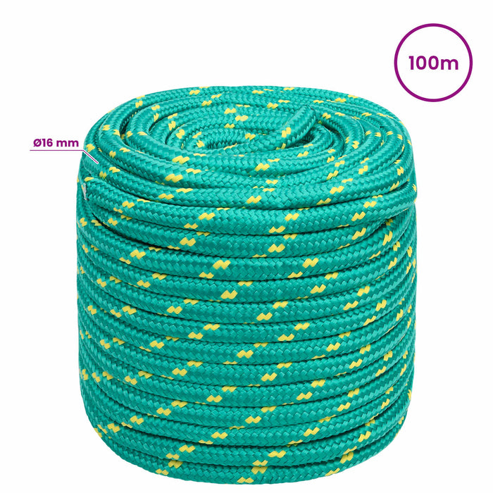 Frânghie utilitară multifuncțională 16 mm 100 m Verde PP WALTI