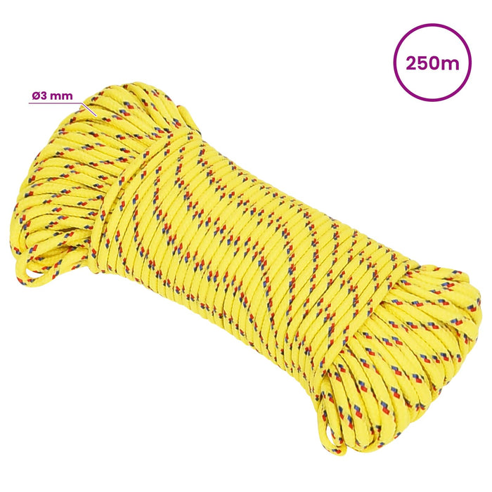 Frânghie utilitară multifuncțională 3 mm 250 m Galben PP WALTI