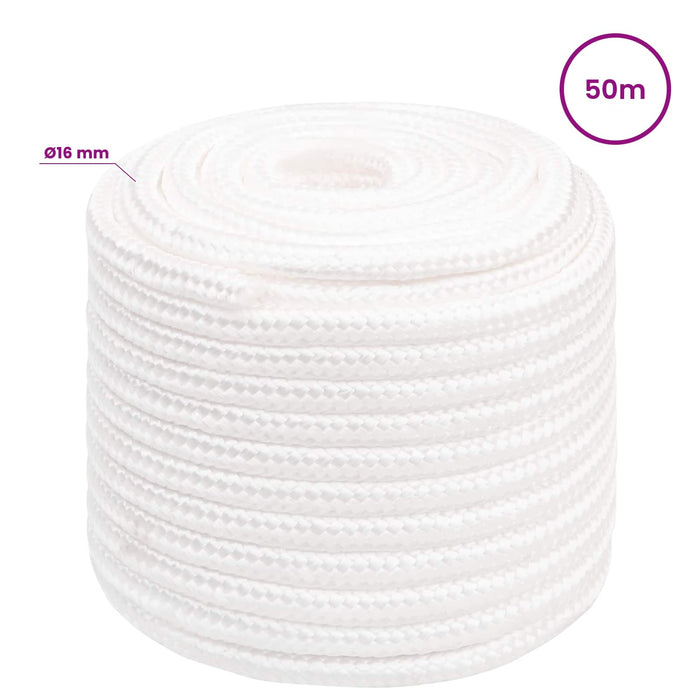 Frânghie utilitară multifuncțională 16 mm 50 m Alb PP WALTI