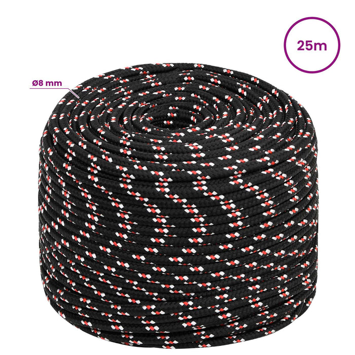 Frânghie utilitară multifuncțională 8 mm 25 m Negru și roșu PP WALTI