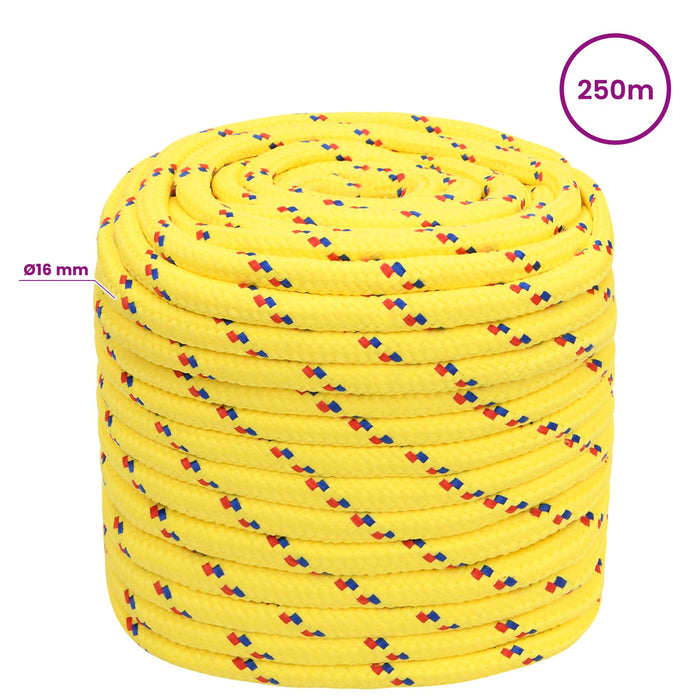 Frânghie utilitară multifuncțională 16 mm 250 m Galben PP WALTI