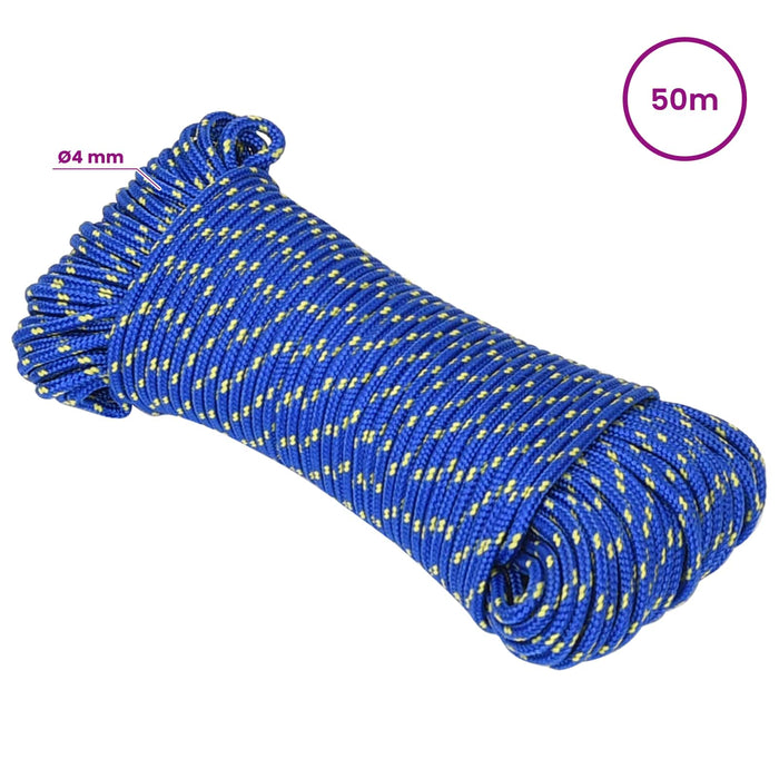 Frânghie utilitară multifuncțională 4 mm 50 m albastru PP WALTI