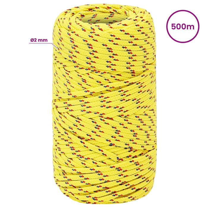 Frânghie utilitară multifuncțională 2 mm 500 m Galben PP WALTI