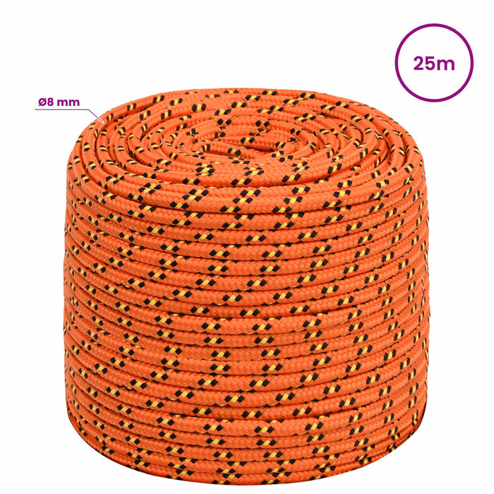 Frânghie utilitară multifuncțională 8 mm 25 m Portocaliu PP WALTI