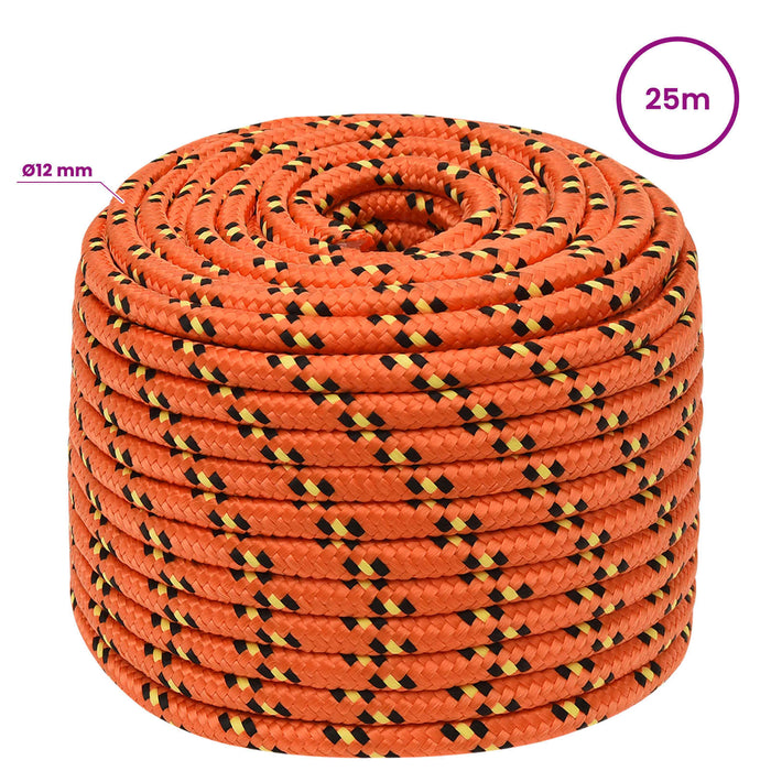 Frânghie utilitară multifuncțională 12 mm 25 m Portocaliu PP WALTI