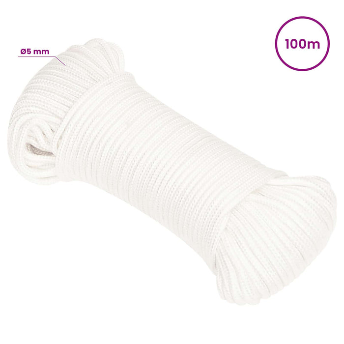 Frânghie utilitară multifuncțională 5 mm 100 m Alb PP WALTI