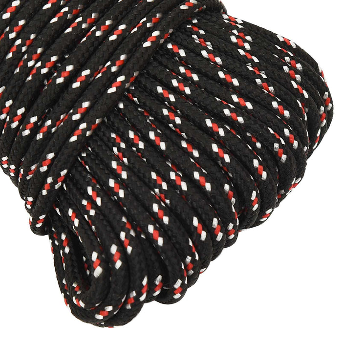 Frânghie utilitară multifuncțională 4 mm 250 m Negru și roșu PP WALTI