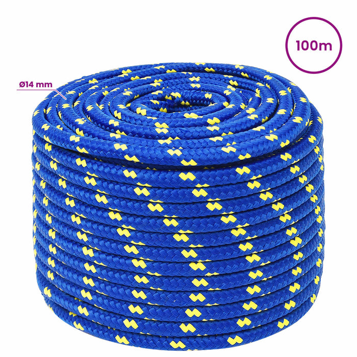 Frânghie utilitară multifuncțională 14 mm 100 m albastru PP WALTI
