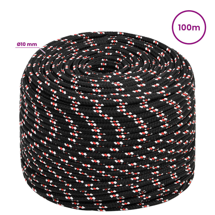 Frânghie utilitară multifuncțională 10 mm 100 m Negru și roșu WALTI