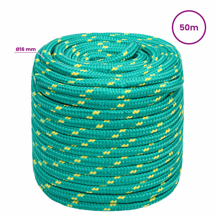 Frânghie utilitară multifuncțională 16 mm 50 m Verde PP WALTI