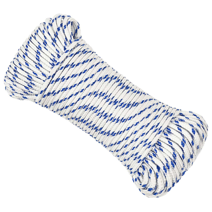 Frânghie utilitară multifuncțională 4 mm 100 m Alb și albastru WALTI