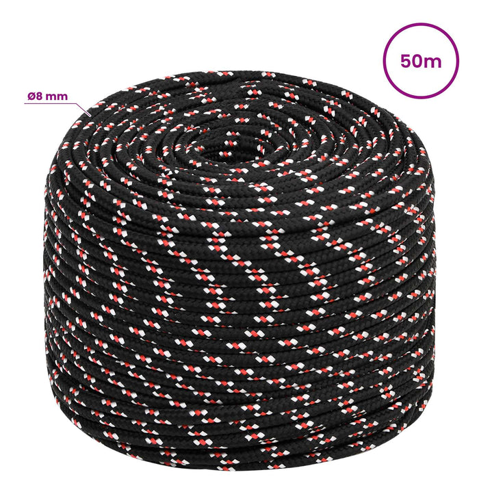 Frânghie utilitară multifuncțională 8 mm 50 m Negru și roșu PP WALTI