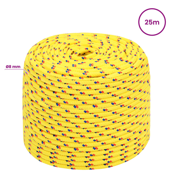 Frânghie utilitară multifuncțională 8 mm 25 m Galben PP WALTI