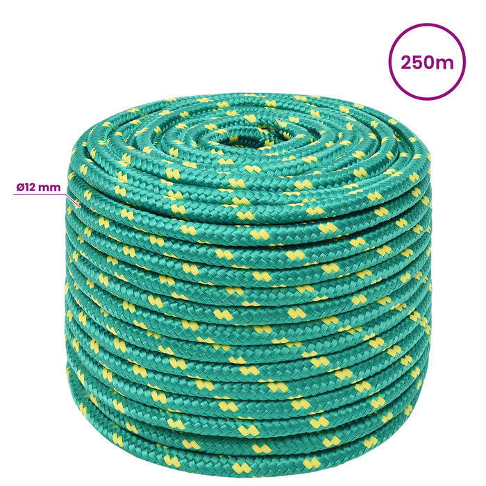 Frânghie utilitară multifuncțională 12 mm 250 m Verde PP WALTI