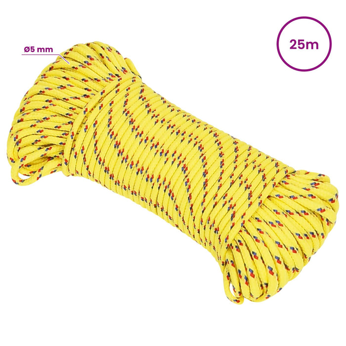 Frânghie utilitară multifuncțională 5 mm 25 m Galben PP WALTI