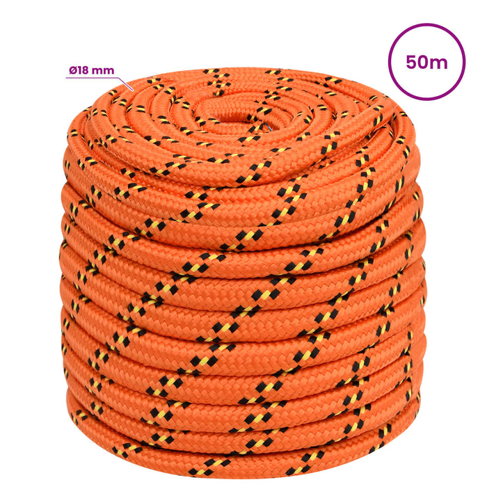 Frânghie utilitară multifuncțională 18 mm 50 m Portocaliu PP WALTI