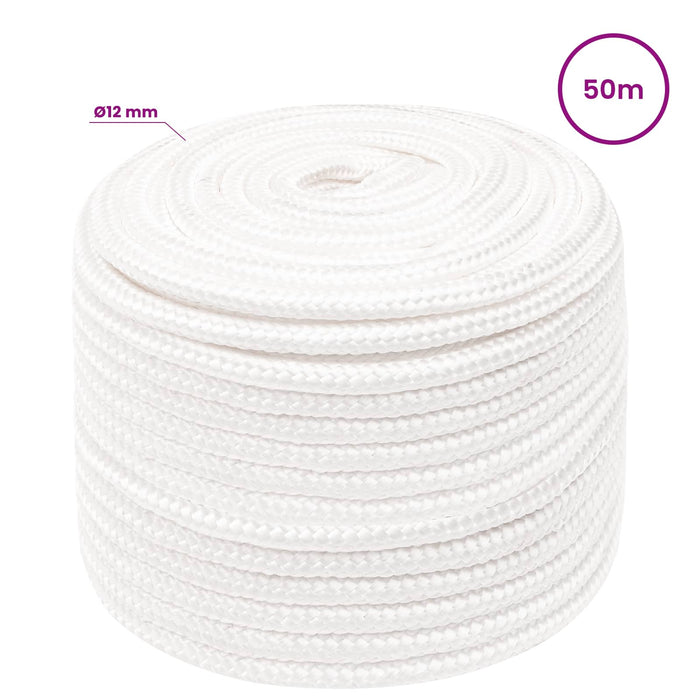Frânghie utilitară multifuncțională 12 mm 50 m Alb PP WALTI