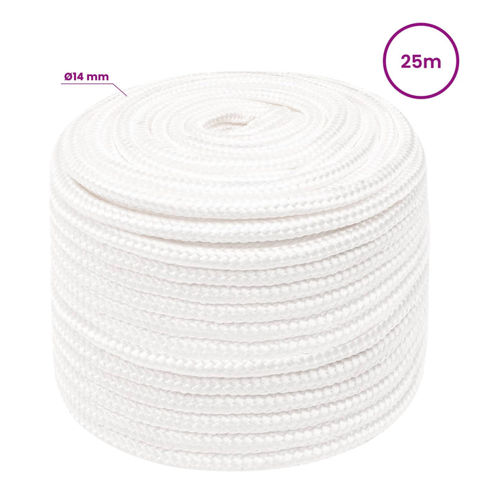 Frânghie utilitară multifuncțională 14 mm 25 m Alb PP WALTI