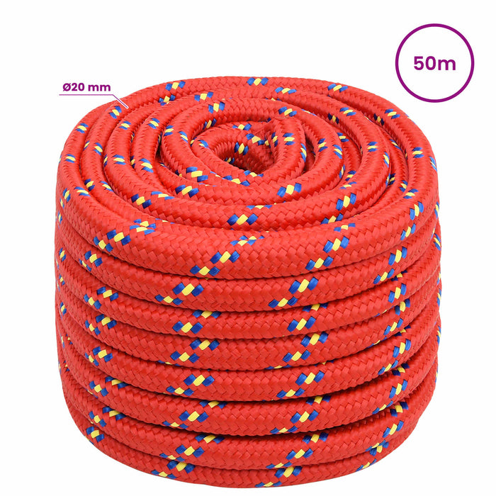 Frânghie utilitară multifuncțională 20 mm 50 m Roșu PP WALTI