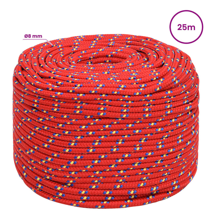 Frânghie utilitară multifuncțională 8 mm 25 m Roșu PP WALTI