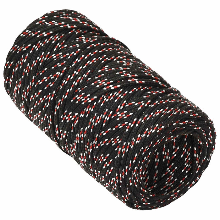 Frânghie utilitară multifuncțională 2 mm 100 m Negru și roșu PP WALTI