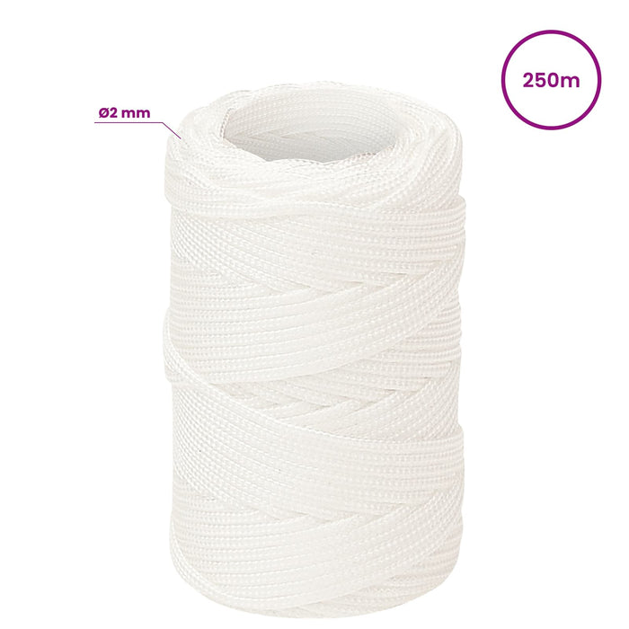 Frânghie utilitară multifuncțională 2 mm 250 m Alb PP - WALTI WALTI