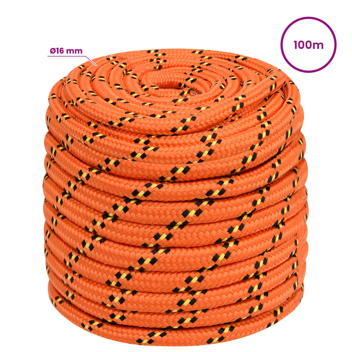 Frânghie utilitară multifuncțională 16 mm 100 m Portocaliu PP - WALTI WALTI