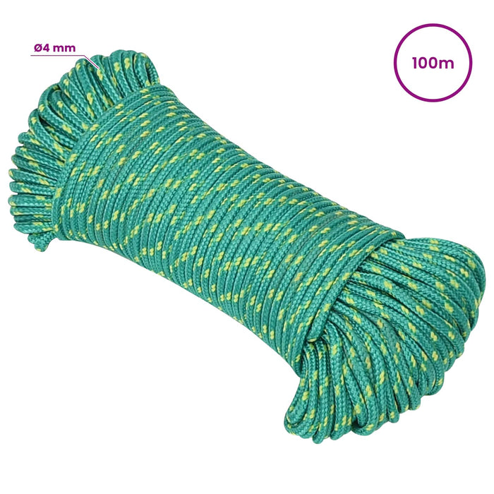 Frânghie utilitară multifuncțională 4 mm 100 m Verde PP WALTI